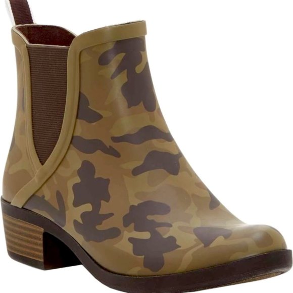 Lucky Brand Basel H20 Camoflage Pull On Rain Bootie Size 7M - Picture 6 of 16
